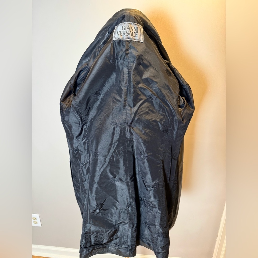 Vintage Gianni Versace black lambskin leather blazer jacket, fw 1997 - RARE! - Picture 12 of 13